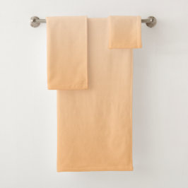 Orangefarbene bis weiße glänzende Farben Badhandtuch Set