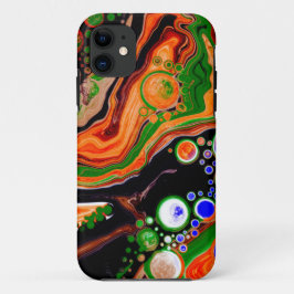 Orangefarbene, blaue, grüne, schwarze, digitale Fl Case-Mate iPhone Hülle