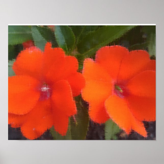 Orangefarbene Blume 14" x 11", Posterpapier (Matte Poster (Vorne)