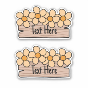 Orangefarbene Blume Aufkleber