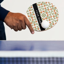 Orangefarbene Blume, Blumenmuster, Boho, Ihr Name