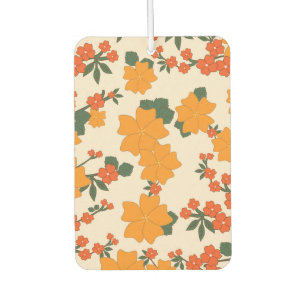 Orangefarbene Blume, Blumenmuster, Muster von Blum Autolufterfrischer