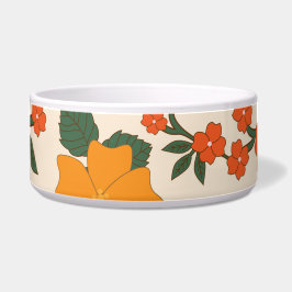 Orangefarbene Blume, Blumenmuster, Muster von Blum Napf