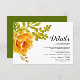 Orangefarbene Blume Blumenzwiebeldetails Begleitkarte