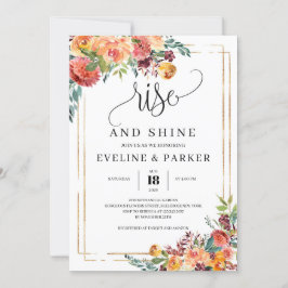 Orangefarbene Blume erheben sich und glänzen Einladung