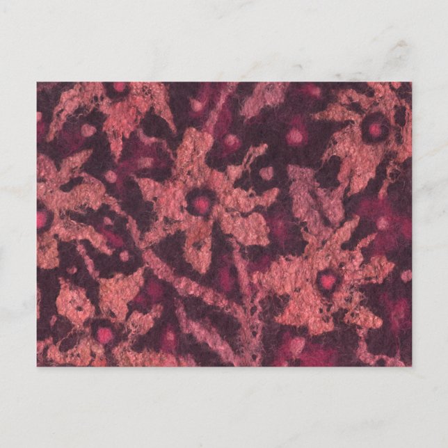 Orangefarbene Blume gefühlten Postkartenmalerei Postkarte (Vorderseite)