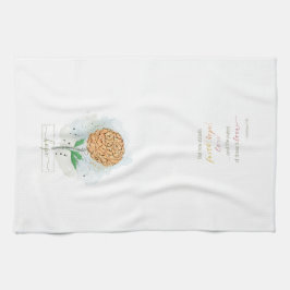 Orangefarbene Blume Geschirrtuch