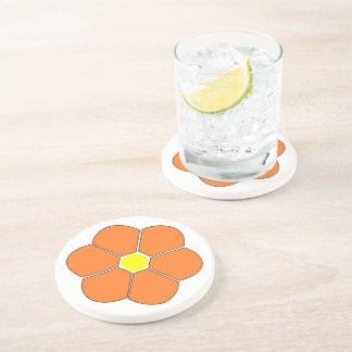 Orangefarbene Blume Getränkeuntersetzer