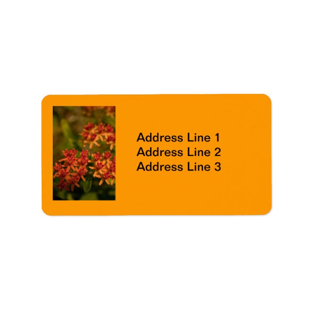 Orangefarbene Blume im Smoky-Gebirge-Label Adressaufkleber (Vorne)