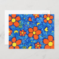 Orangefarbene Blume im Wasser