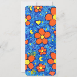 Orangefarbene Blume in der Wasserflachkarte