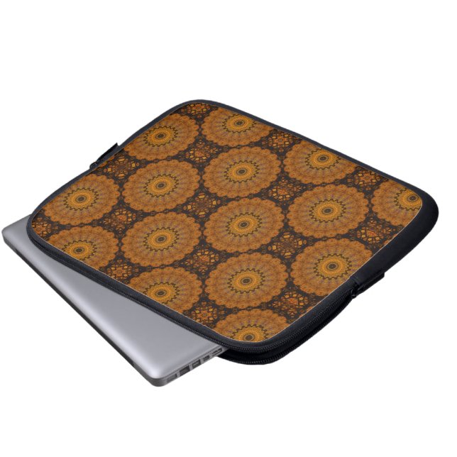 Orangefarbene Blume Laptop Sleeve (Vorne Knopf)