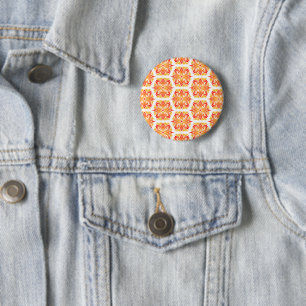 Orangefarbene Blume, Muster von Blume, Muster von  Button