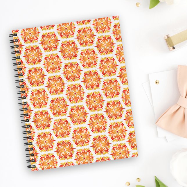 Orangefarbene Blume, Muster von Blume, Muster von  Notizblock (Von Creator hochgeladen)