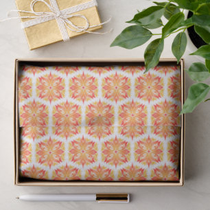 Orangefarbene Blume, Muster von Blume, Muster von  Seidenpapier