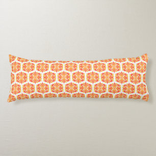 Orangefarbene Blume, Muster von Blume, Muster von Seitenschläferkissen