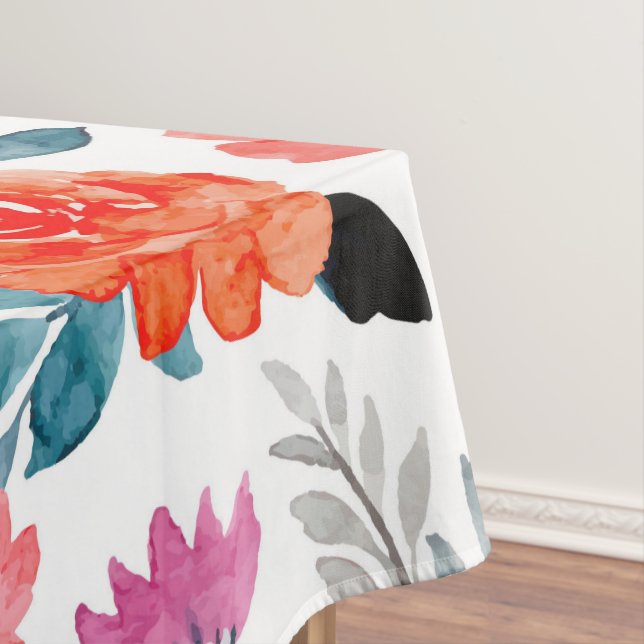 Orangefarbene Blume Tischdecke (Beispiel)