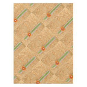 Orangefarbene Blume Tischdecke