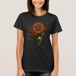 Orangefarbene Blüten Leukämie Aufklärungsmonat T-Shirt