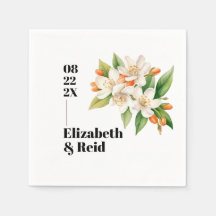 Orangefarbene Blüten und Jasminblüten Hochzeiten