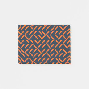 Orangefarbene, coole, moderne, trendige, gewölbte post-it klebezettel
