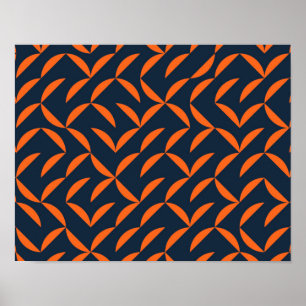 Orangefarbene, coole, moderne, trendige, gewölbte poster