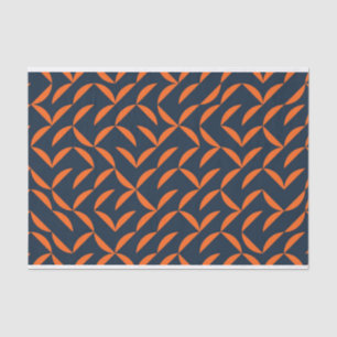 Orangefarbene, coole, moderne, trendige, gewölbte seidenpapier