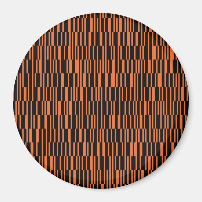 Orangefarbene, coole, trendige, moderne geometrisc magnet (Vorne)