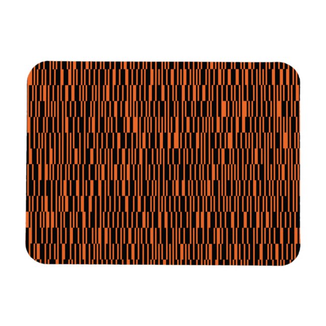 Orangefarbene, coole, trendige, moderne geometrisc magnet (Horizontal)
