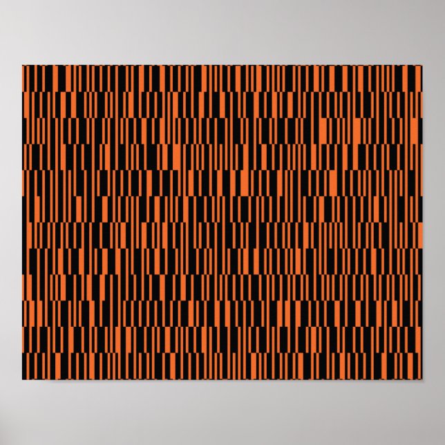 Orangefarbene, coole, trendige, moderne geometrisc poster (Vorne)
