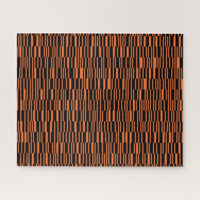 Orangefarbene, coole, trendige, moderne geometrisc puzzle (Horizontal)