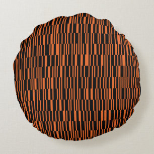 Orangefarbene, coole, trendige, moderne geometrisc rundes kissen