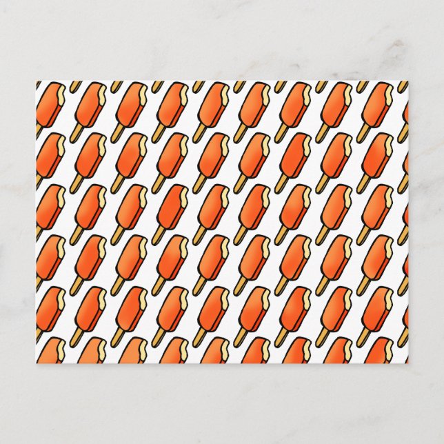 Orangefarbene Creamsikel Postkarte (Vorderseite)