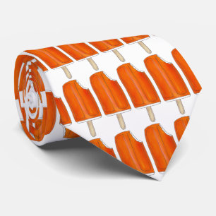 Orangefarbene Creme Ice Creme Popsisis Krawatte