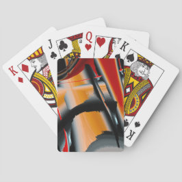 Orangefarbene digitale Farbvergrößerung Spielkarten