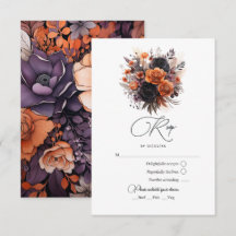 Orangefarbene, dunkle Lila und schwarze Blütenhoch