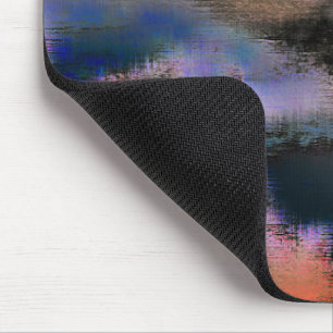 Orangefarbene dunkle Wolken Textur drizzed Offset Mousepad