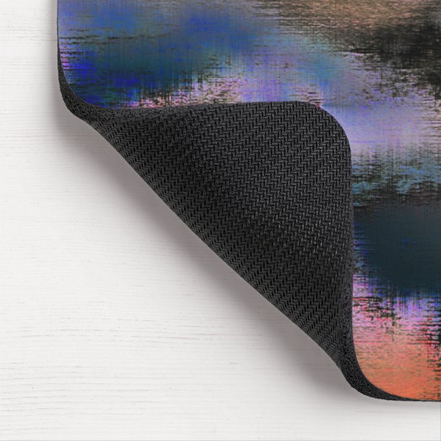 Orangefarbene dunkle Wolken Textur drizzed Offset Mousepad (Ecke)