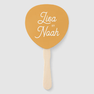 Orangefarbene Fächer