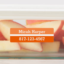 Orangefarbene Farbblockklemme - Medium Rechteck