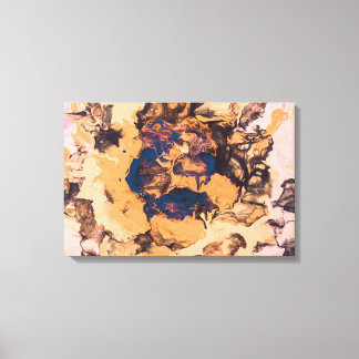 Orangefarbene Farben Leinwanddruck