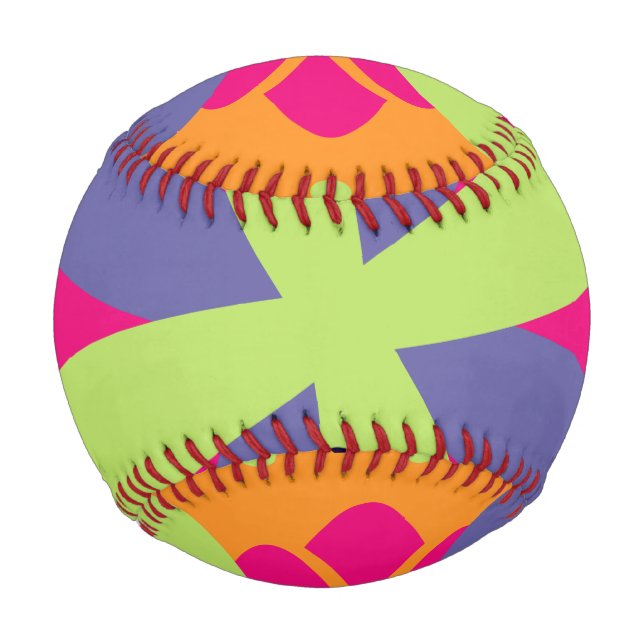 Orangefarbene Formen Baseball (Vorderseite)