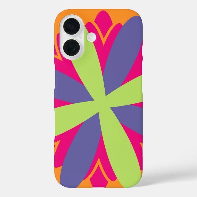 Orangefarbene Formen Case-Mate iPhone Hülle (Rückseite)