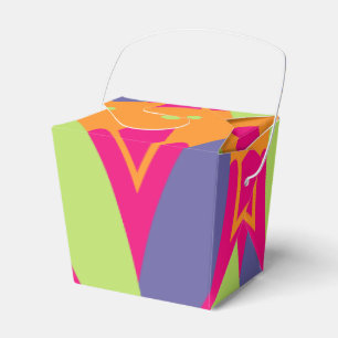 Orangefarbene Formen Geschenkschachtel