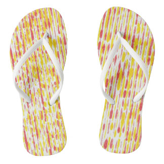 Orangefarbene, gelbe Regenstreifen Trendy Flip Flo Flops