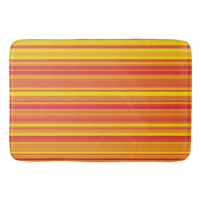 Orangefarbene, gelbe Streifen Badematte (Vorderseite)