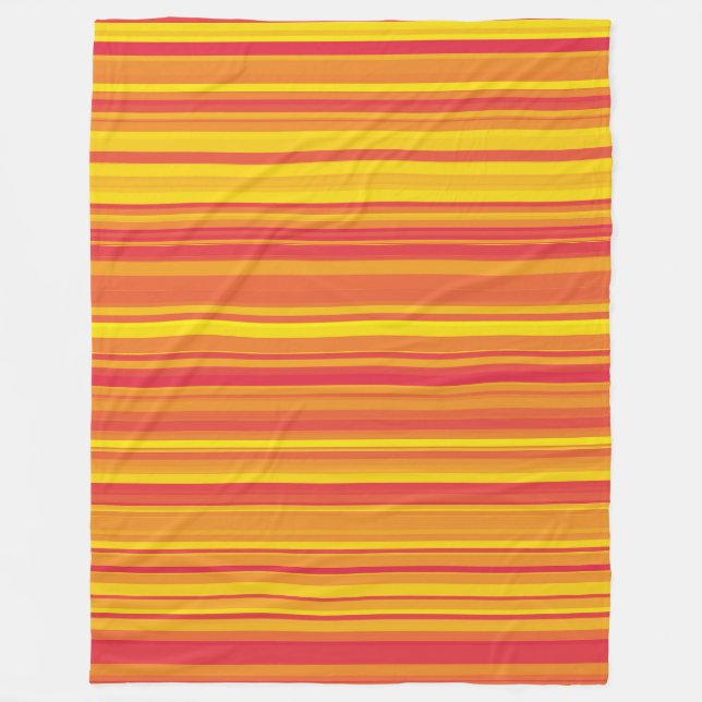 Orangefarbene, gelbe Streifen Fleecedecke (Vorderseite)