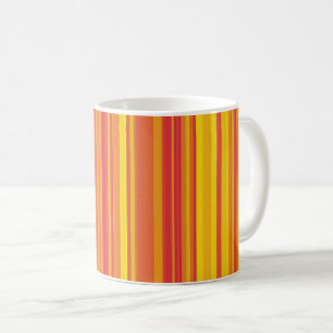Orangefarbene, gelbe Streifen Kaffeetasse