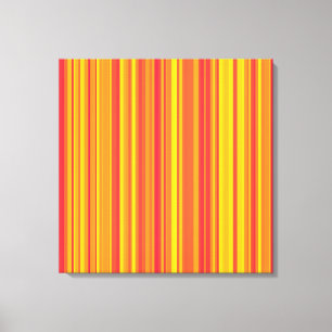 Orangefarbene, gelbe Streifen Leinwanddruck