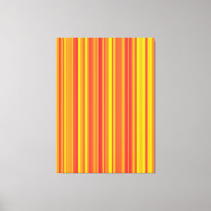 Orangefarbene, gelbe Streifen Leinwanddruck